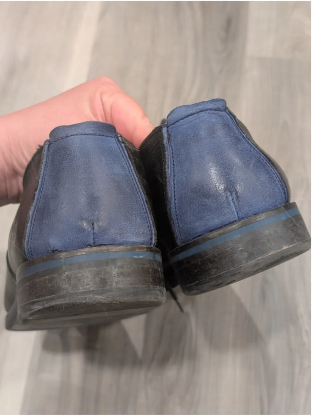 John Fluevog | Dandy Beau Oxfords In Black/Blue